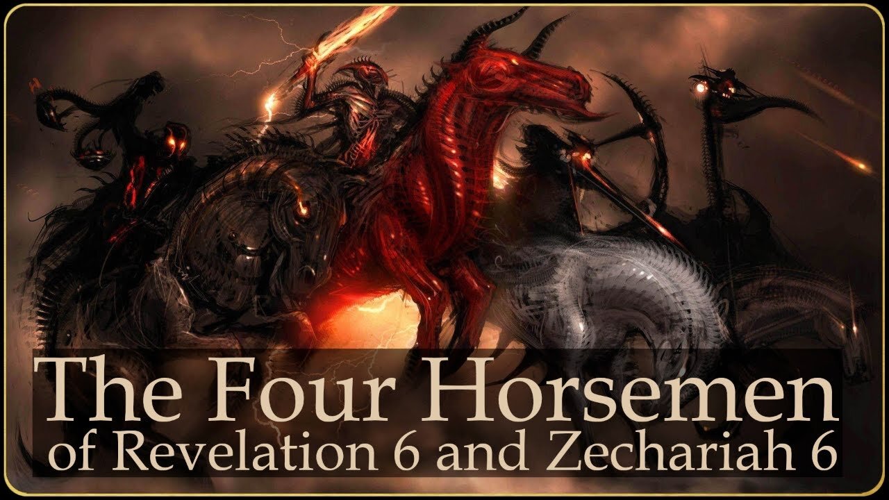 Four Horsemen of Revelation 6 and Zechariah 6