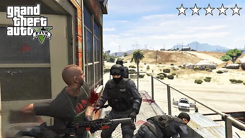 GTA 5 - Chef's FIVE STAR COP BATTLE At The SANDY SHORES AIRFIELD (GTA V Funny Moments)