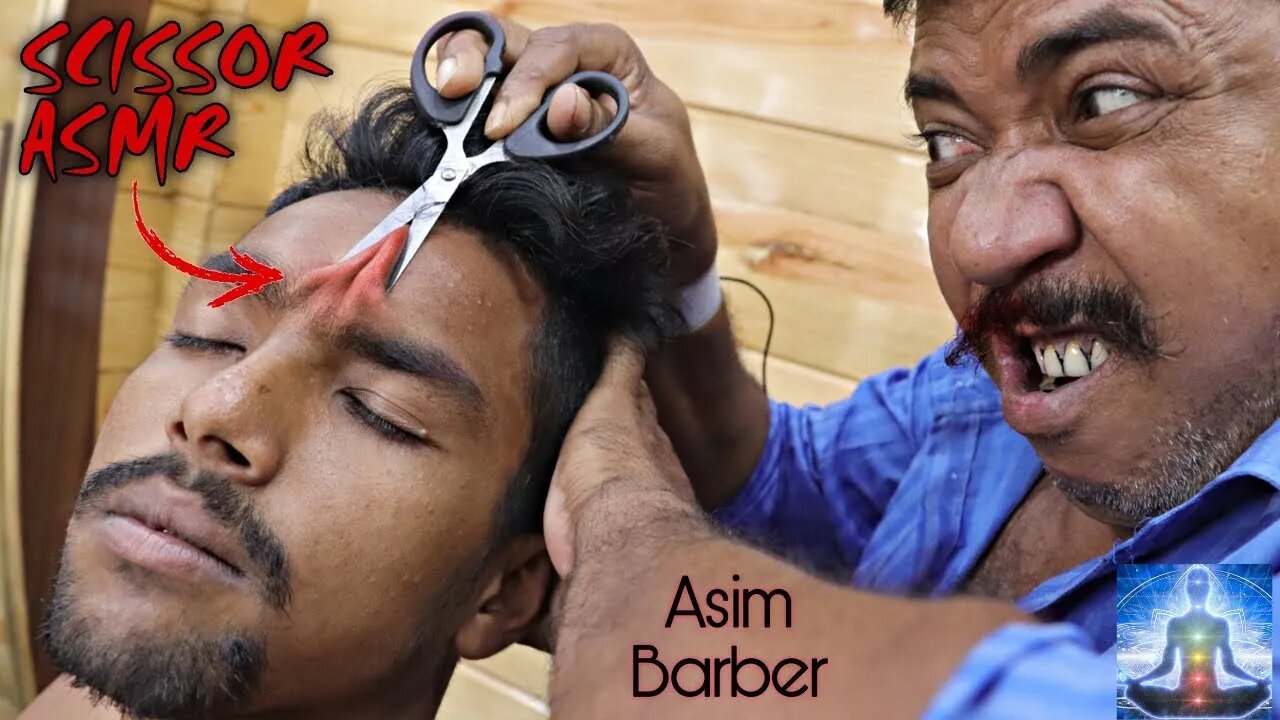 Asim Barber Weird Massage With Scissors and Marbles