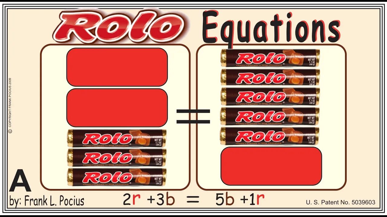 VISUAL ROLO 2r+3b=5b+1r EQUATION _ SOLVING BASIC EQUATIONS _ SOLVING BASIC WORD PROBLEMS