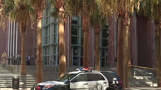 Driver in custody after woman hit outside Regional Justice Center