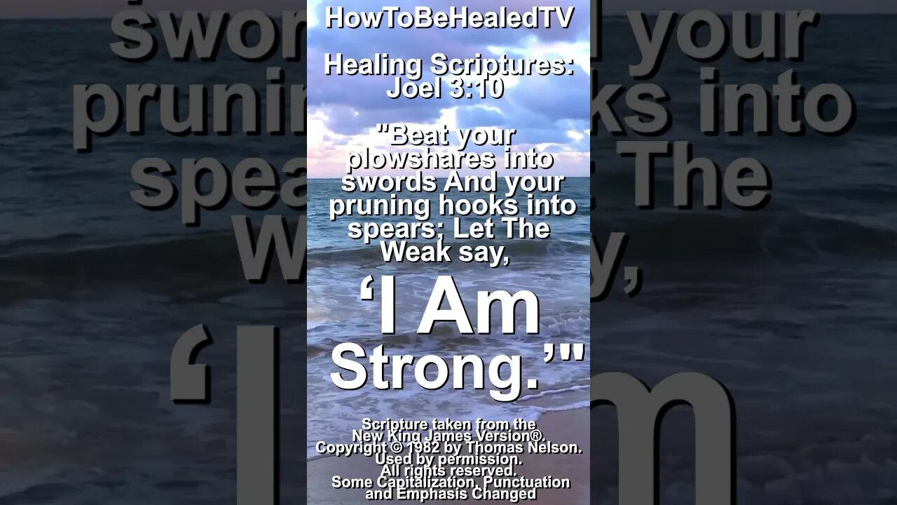 Healing Scriptures Concepts 📖 Joel 3:10 ✝️ I Am Strong #healingscriptures #strengthscriptures