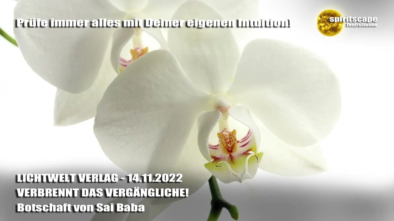 VERBRENNT DAS VERGÄNGLICHE! - Botschaft von Sai Baba ~ LWV