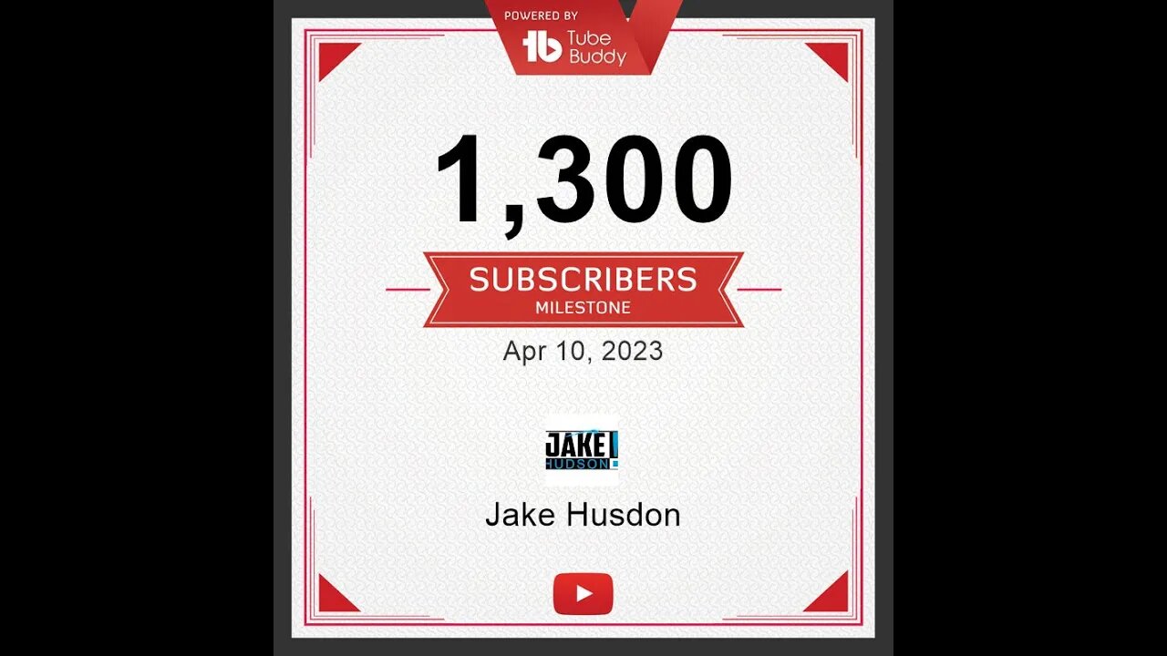 I HIT 1300 SUBS
