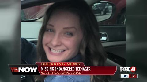 Missing endangered teenager from Cape Coral