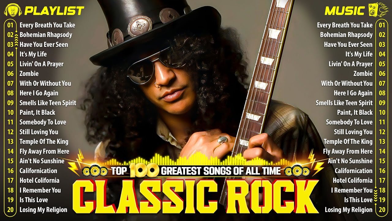 Top 100 Classic Rock Full Album 70s 80s 90s💥Pink Floyd, The Who, ACDC, The Police, Aerosmith, Queen