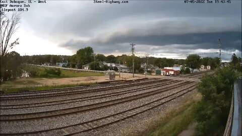 Storms moving by East Dubuque, IL Webcam on July 5, 2022 #SteelHighway