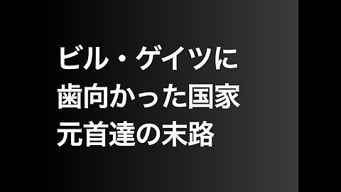 ビル・ゲイツに歯向かった国家元首達の末路