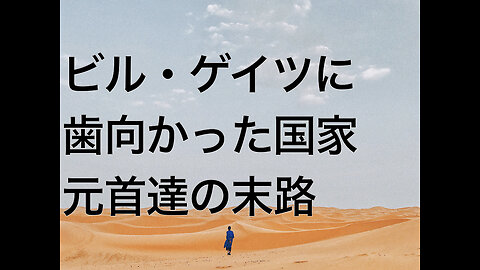 ビル・ゲイツに歯向かった国家元首達の末路
