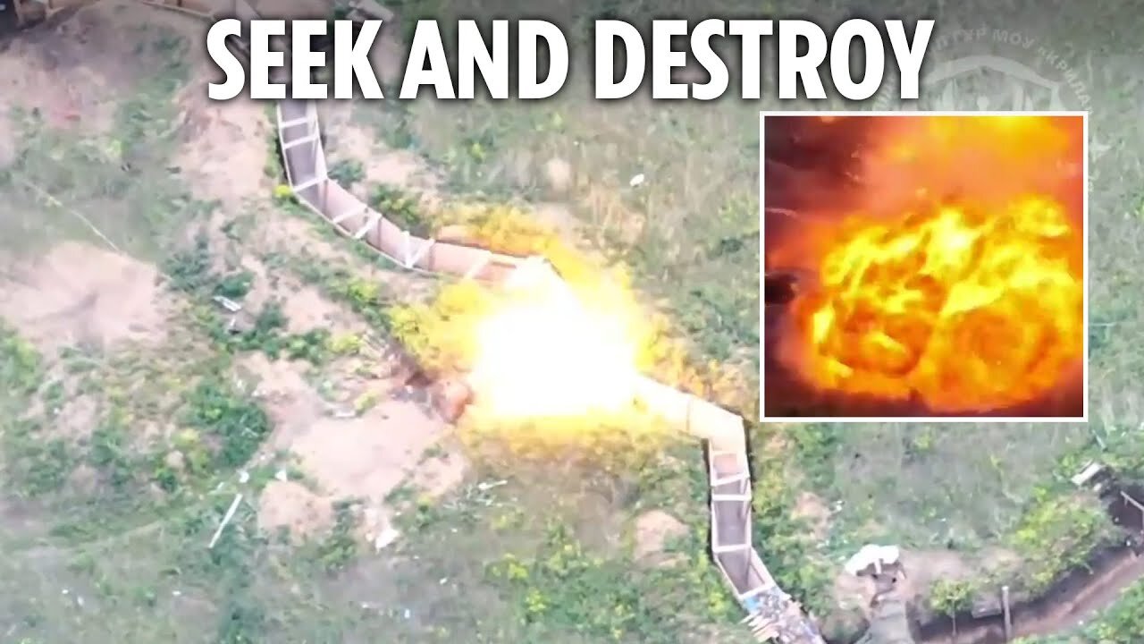 Ukrainian attack drones destroy Russian trench hideouts in devastating wave of frontline strikes