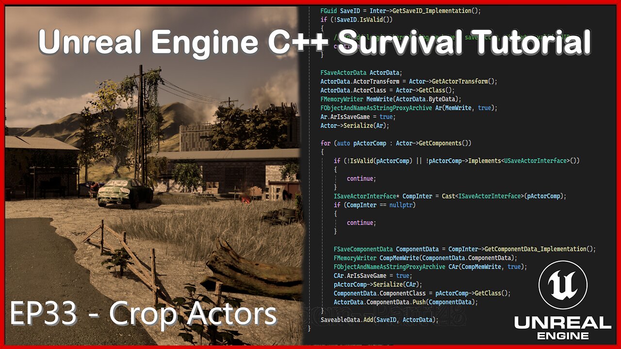 UE5 C++ Survival Game EP 33 - Crop actor