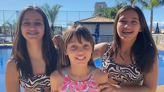 DESAFIO DA PISCINA com as 3 irmãs demais