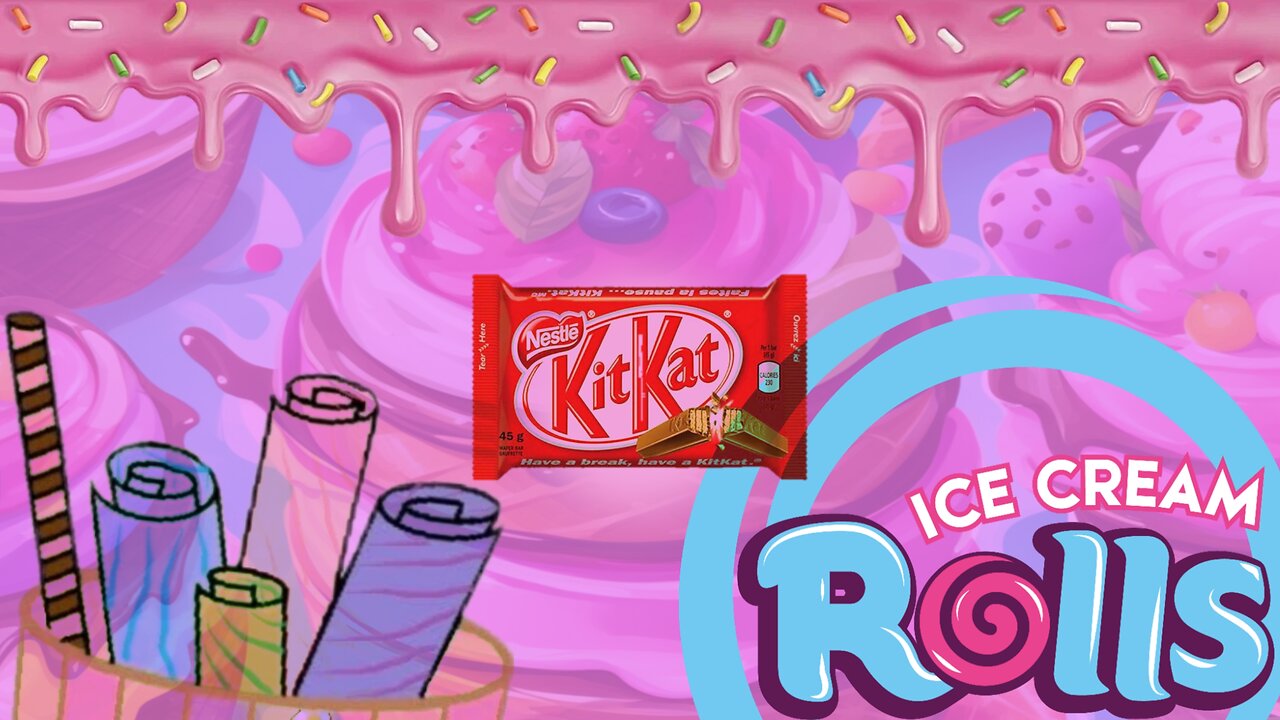 || Kitkat Banana Caramel Ice Cream Roll ||