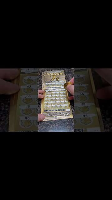 Golden 7 Lottery Ticket Scratch Off Test! #shorts #lottery