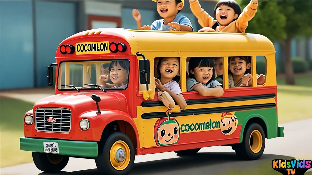 New wheels on the bus they spin round and round - Amazing Nursery Rhymes & New Kids Songs | Part-15