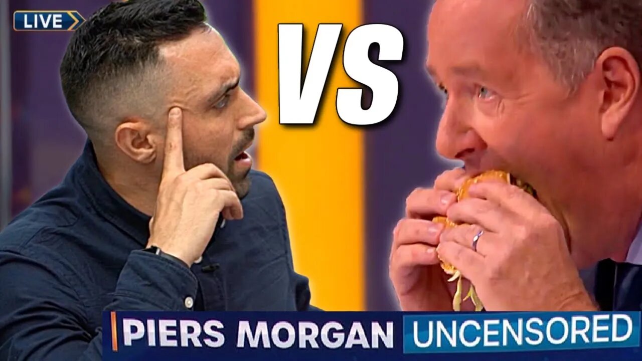 Piers Morgan Eats McDonalds In Front Of Vegan On LIVE TV