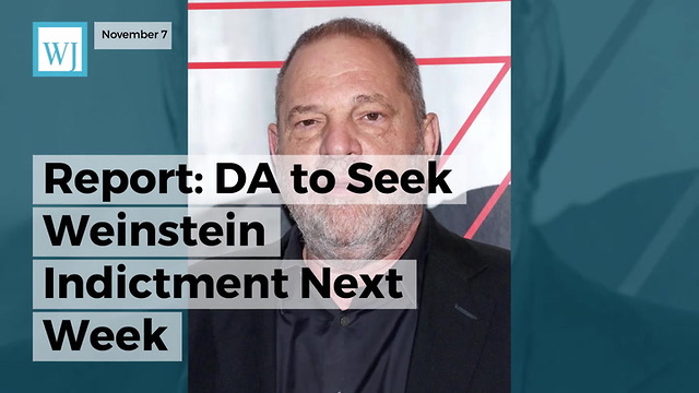 Report: DA to Seek Weinstein Indictment Next Week