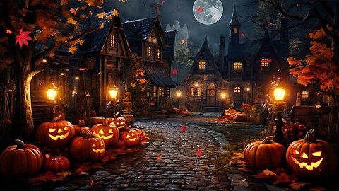 Autumn Village Halloween Ambience 🎃Spooky Music Playlist 👻Halloween Ambience Music 2025