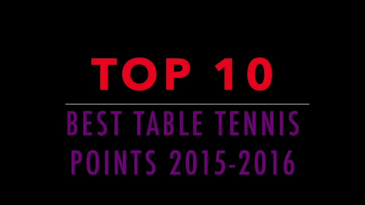 Top 10 Best Table Tennis Points 2