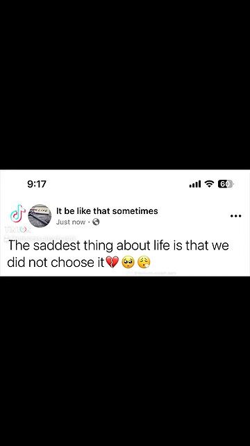 Nobody asked to be here💔🥺💯✨