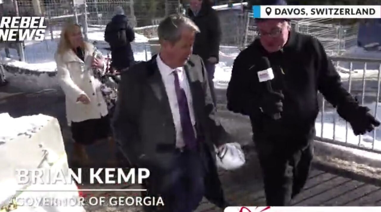 Brian Kemp avoid answering reporters about his WEF/ Davos meetings