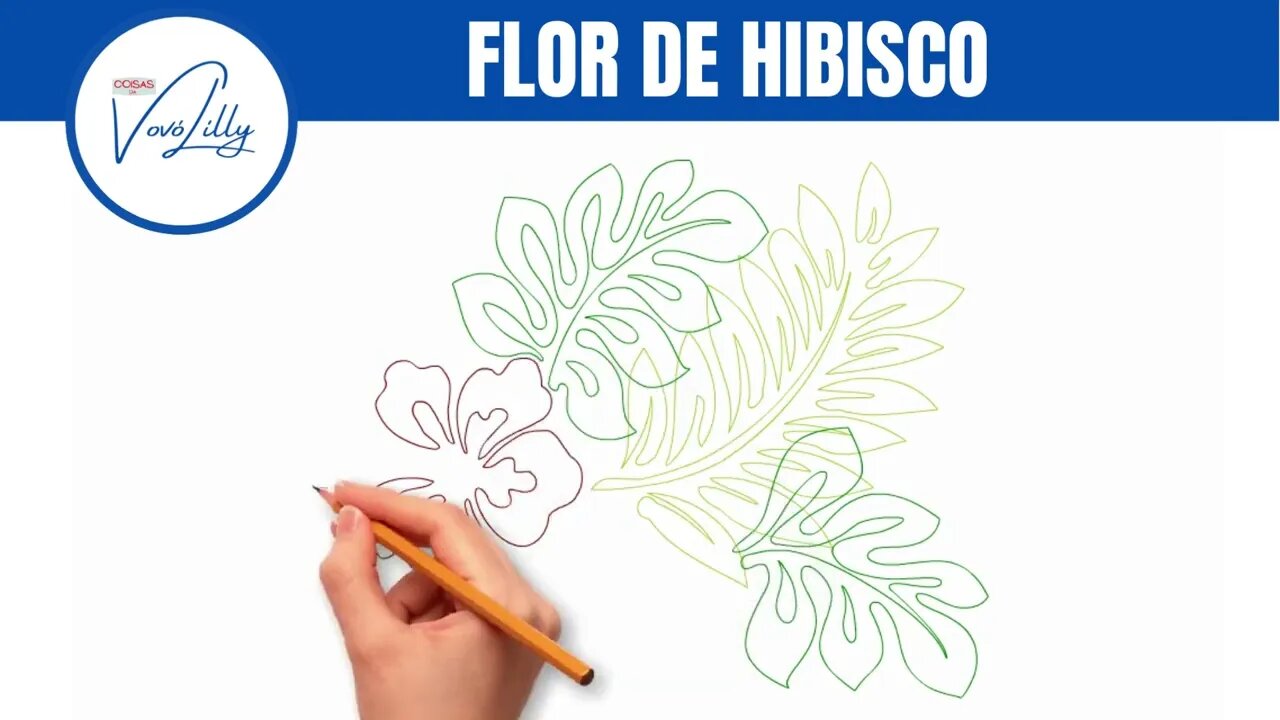 COMO DESENHAR | FLOR DE HIBISCO | PASSO A PASSO. MUITO FÁCIL