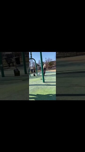 Old Man Back Flipping Off Swing