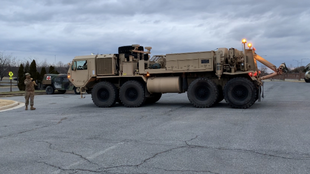 Behind The Scenes: Meet Woman Guard Member Driving 'Wrecker' In D.C.