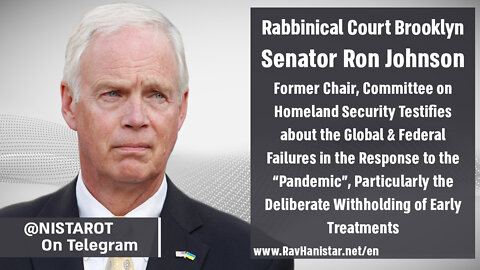 Brooklyn Rabbinical Court: Senator Ron Johnson | @nistarot on Telegram