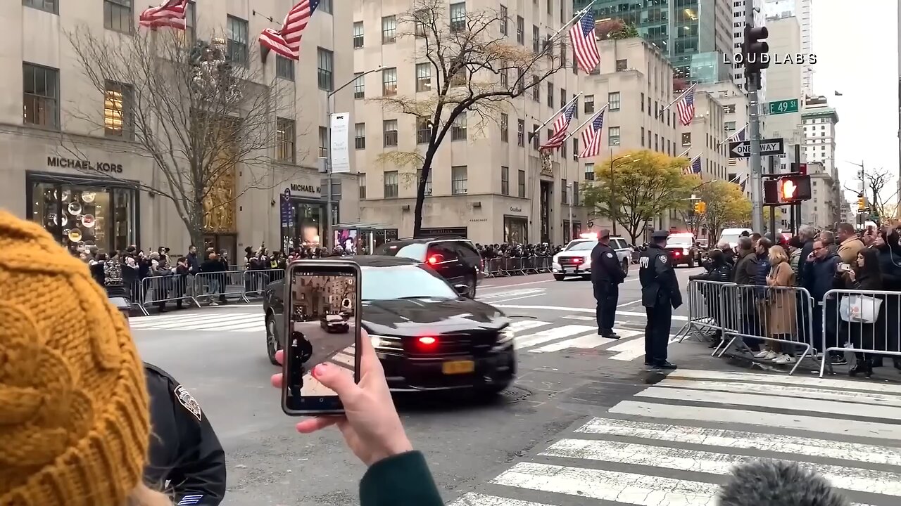 I see this motorcade for President Trump, but not for the man in the mask or woman.
