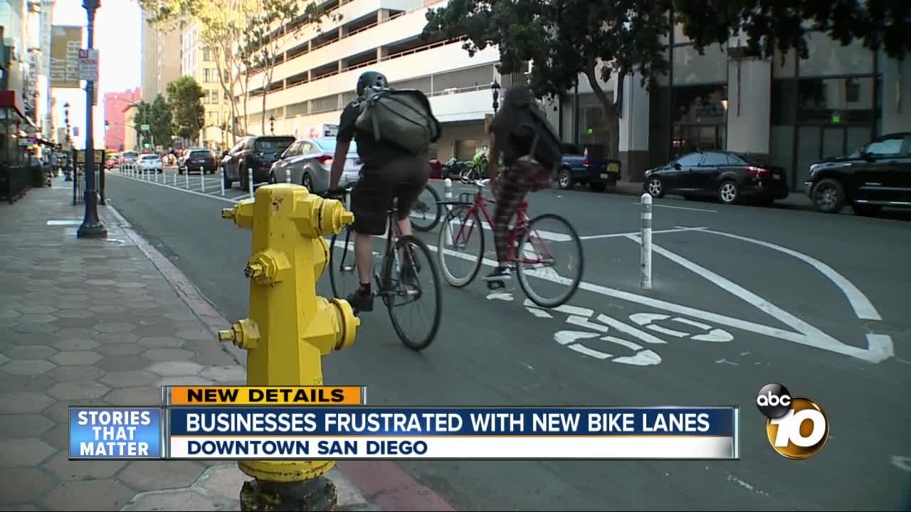 Downtown businesses frustrated with lack of loading zones due to new bike lanes