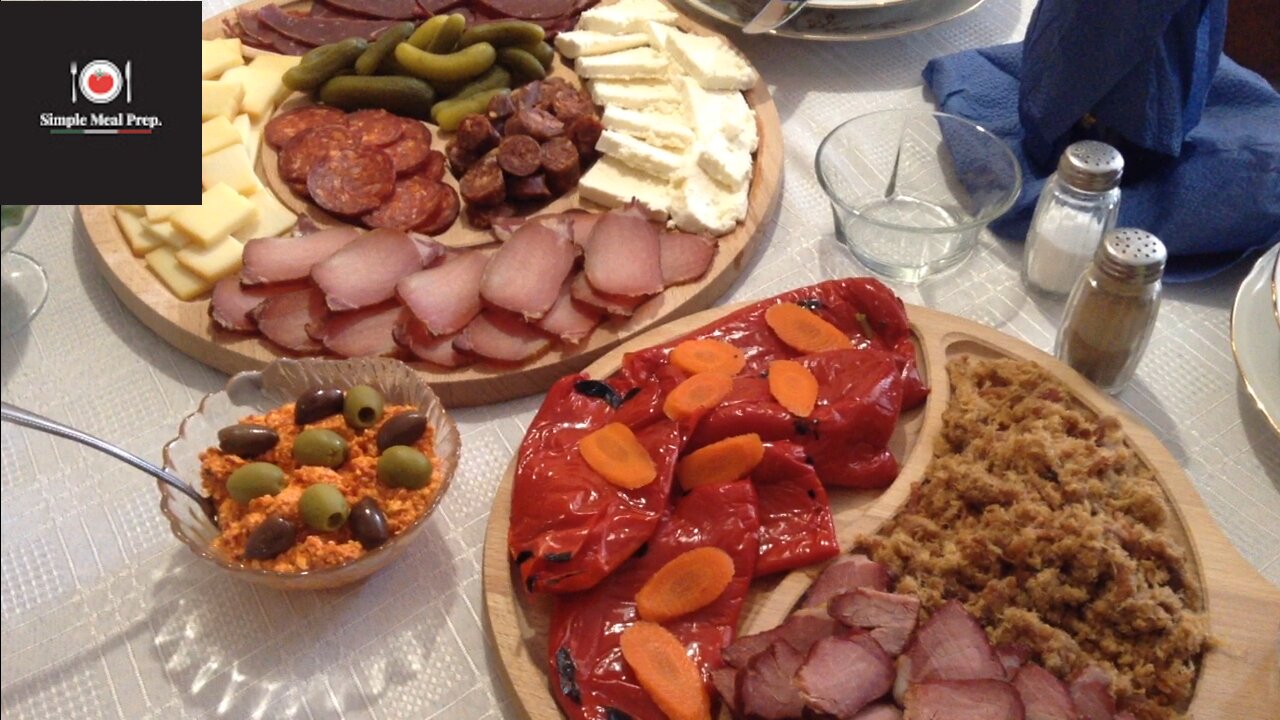 Appetizer, Aneus -mezz, Aneus on a wooden plank