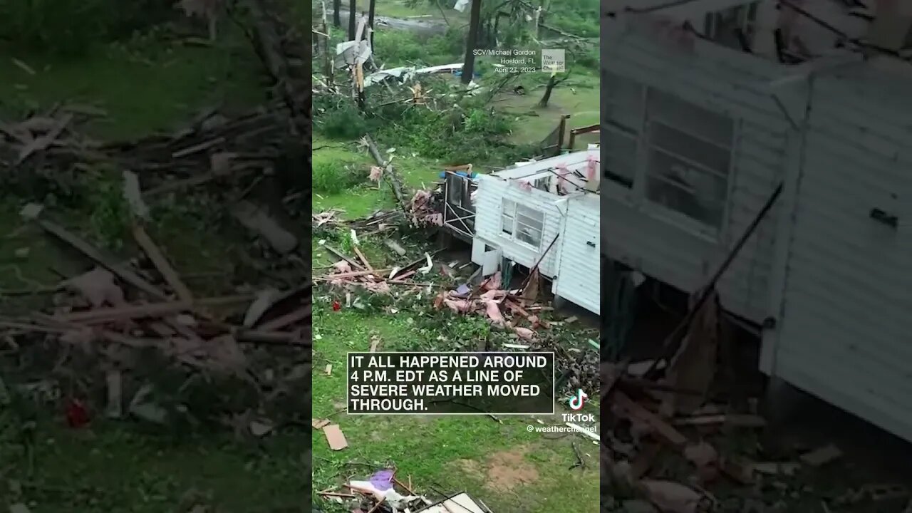 tornado damage in Florida today 🌪️