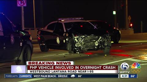 FHP cruiser involved in crash