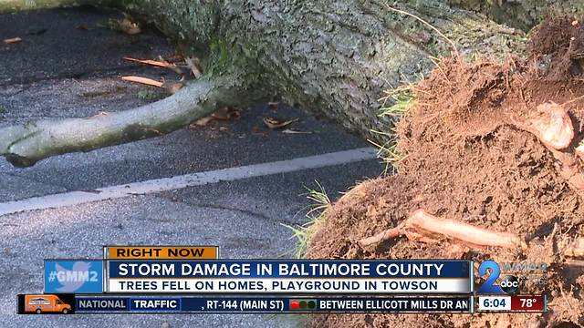 Severe storms rip through Towson