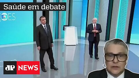 Lula e Bolsonaro falam sobre a saúde no debate realizado na TV Globo