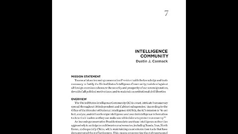 Barney Reads: Project 2025, section 2 part 4, Intelligence Community