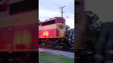 FEC-206 with some old power at Daytona Beach Golf Club July 28 2023 #railfanrob #fec206