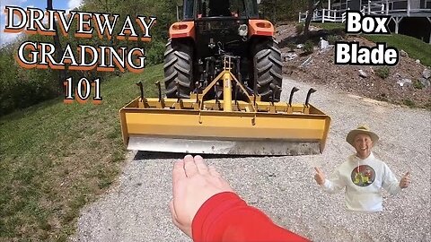 GRADING BASICS-HOW TO CROWN A GRAVEL DRIVEWAY WITH TRACTOR AND BOX BLADE (part 1) | DigginLife21