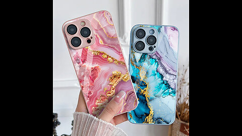 Glass Marble Stone Case For iPhone 11 Funda iPhone 13 14 15 promax