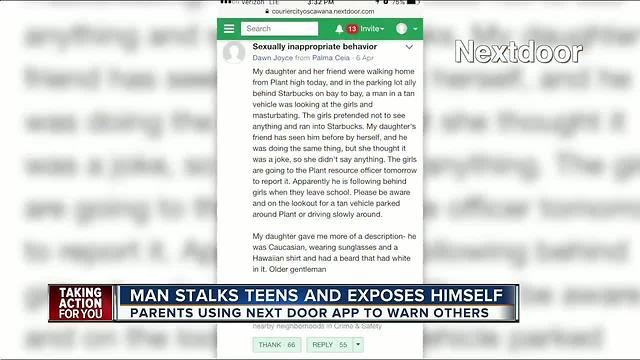 Man stalks teens and exposes himself