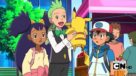 Pokemon Best Wishes Cilan and Pikachu