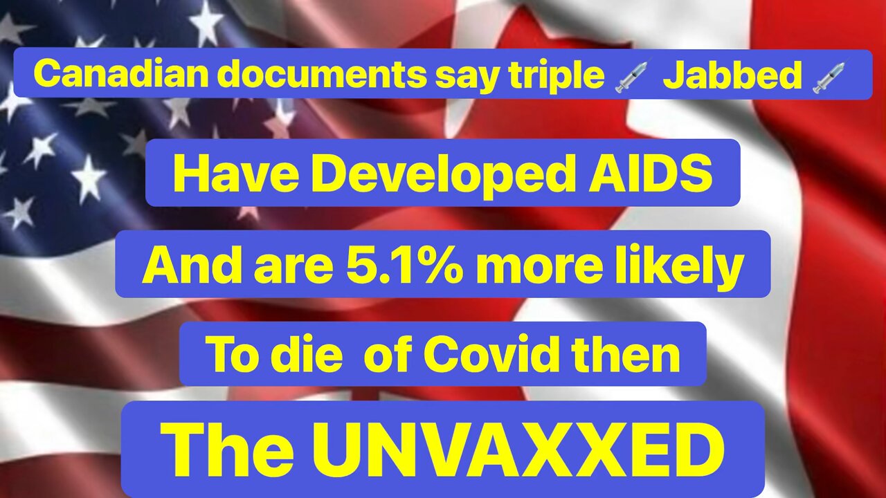 TRIPPLE VAXXED 5.1% more likely to DIE from COVID then UNVAXXED AND NOW HAVE AIDS #UCNYNEWS