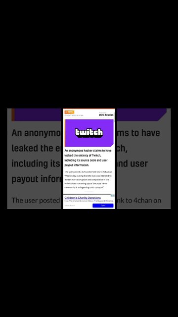Twitch Data Leak #shorts