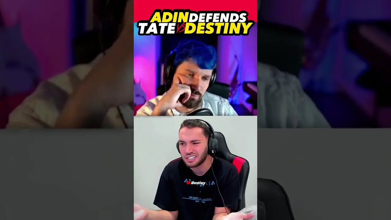 Adin Ross In Andrew Tate Debate With Destiny