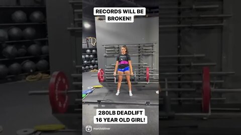 16 Year Old Kami Lobliner Deadlifts 280 in Meet Prep