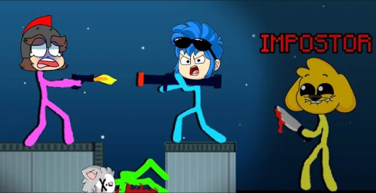 NADIE VE AL IMPOSTOR en STICK FIGHT... 😂🔪 MIKECRACK - AMONG US en STICK FIGHT #4