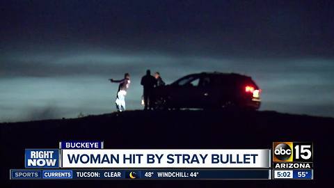 Woman struck by stray bullet in Buckeye desert