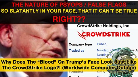 Why Does The “Blood” On Trump's Face Look Just Like The CrowdStrike Logo?! (Worldwide Computer Outage)