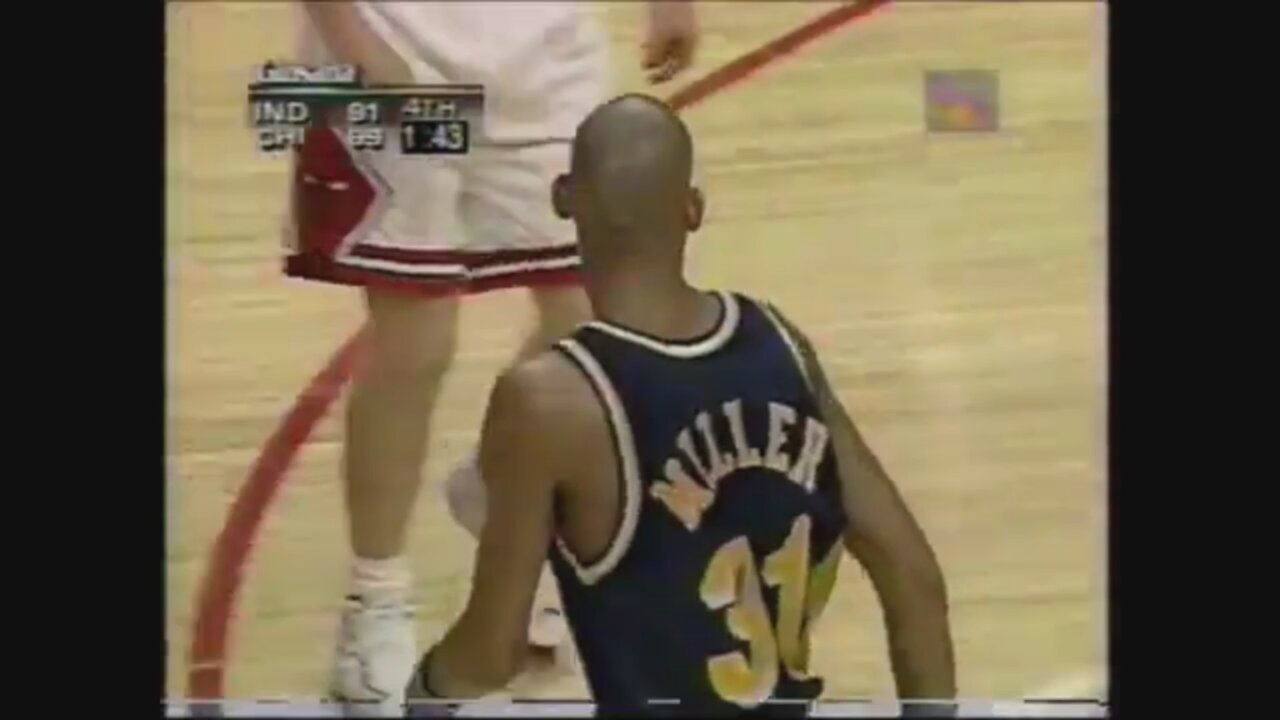 Reggie Miller 27 Points 7 Ast @ Bulls, 1996-97.